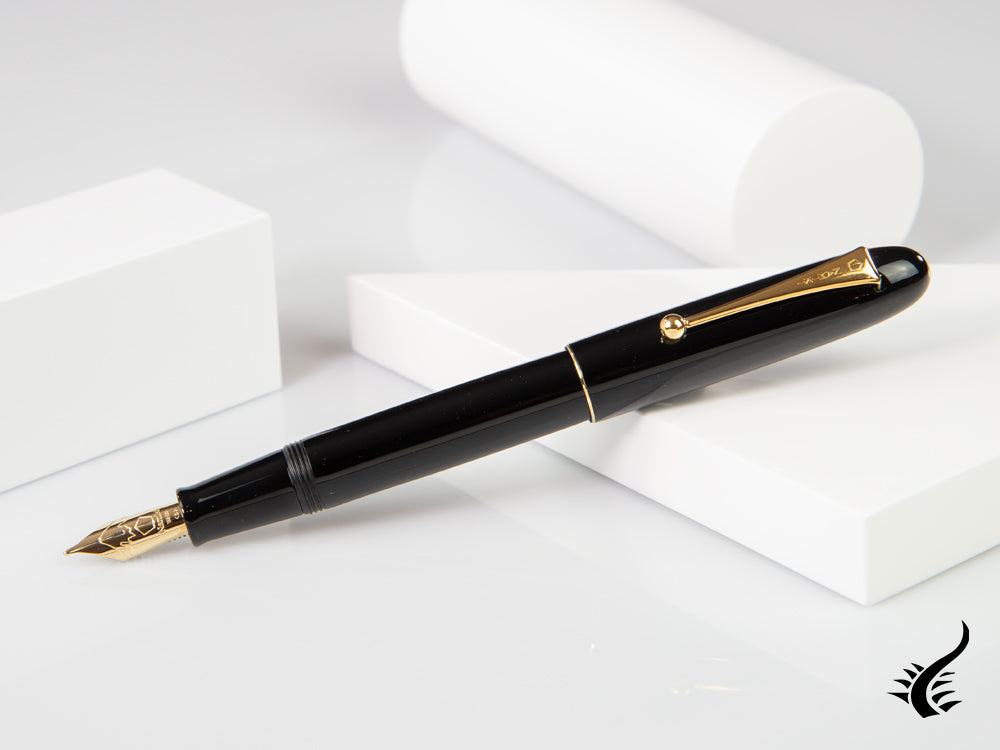 Namiki Yukari Urushi Black lacquer No.20 Fountain Pen, Gold, FNK-128S-B