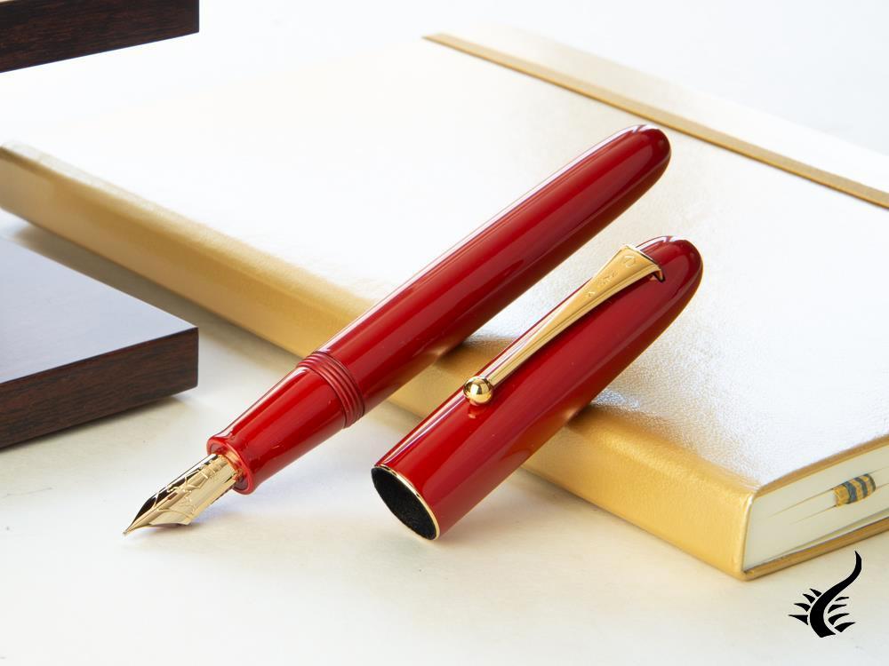 Namiki Yukari Urushi Lacquer Vermilion No.20 Fountain Pen, FNK-128S-R