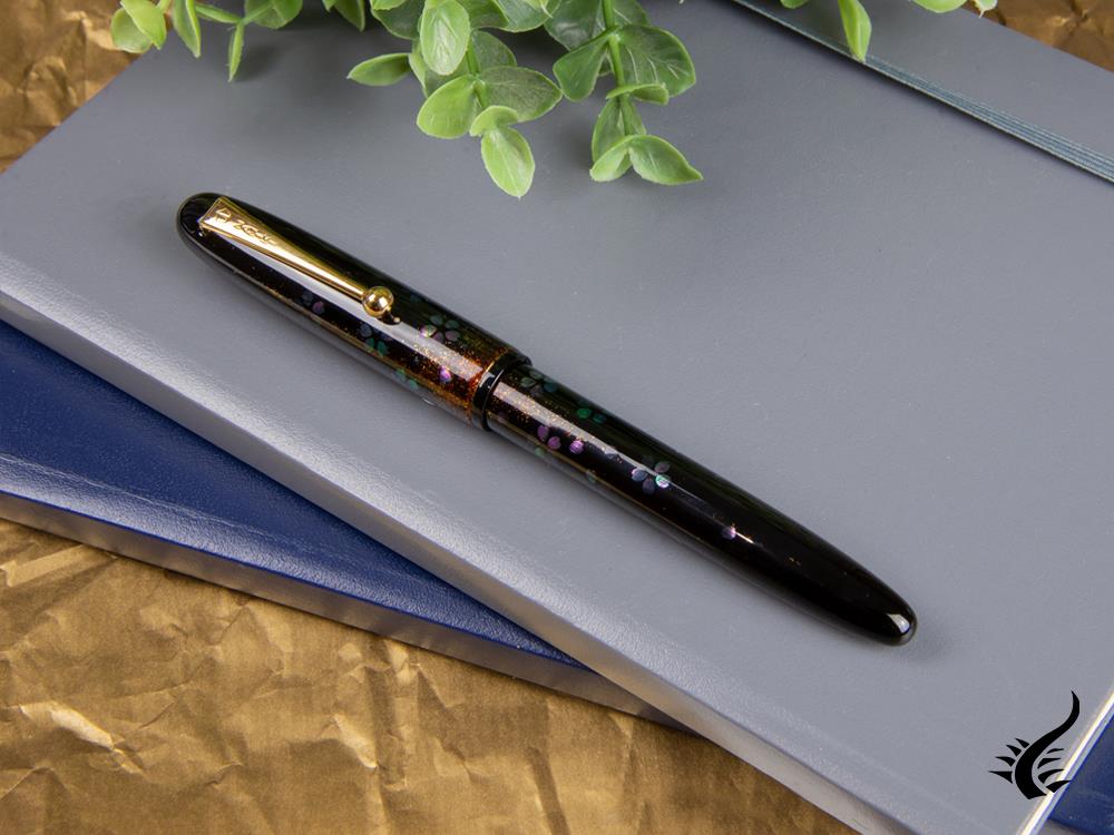 Stylo plume Namiki Yukari Yozakura Raden, laque Urushi, FN-15M-RO