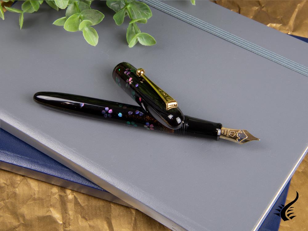 Namiki Yukari Yozakura Raden Fountain Pen, Urushi lacquer, FN-15M-RO