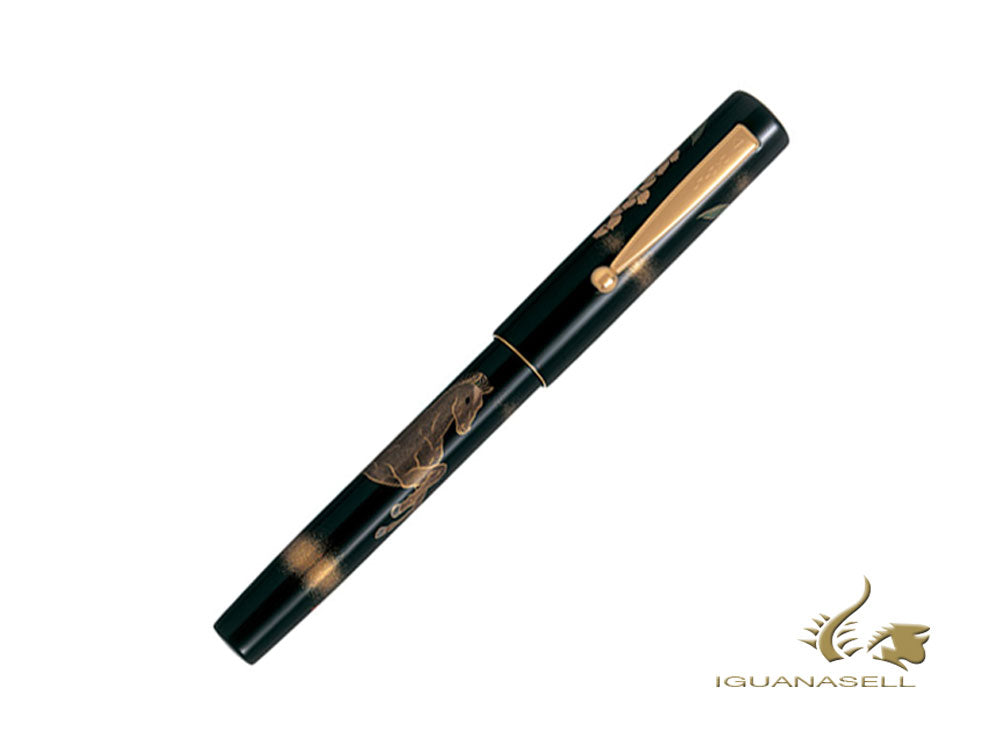 Stylo plume Namiki Yukari Zodiac Horse, laque Urushi, FNV-20M-MA