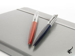 Parure de stylos à bille Parker Jotter Kensington &amp; Royal, Laque, Bleu / Rouge, 2033154