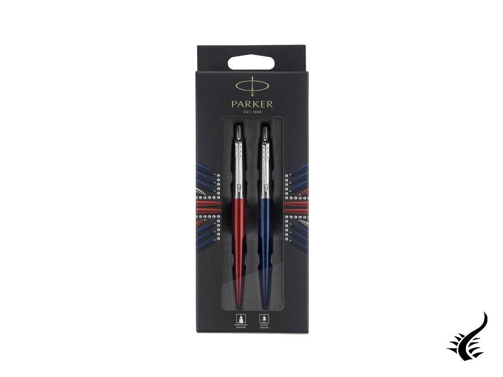 Parker Jotter Kensington & Royal Ballpoint pen set, Lacquer, Blue / Red, 2033154