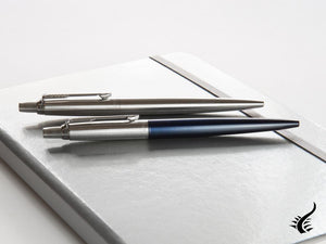 Parure de stylos à bille Parker Jotter Dúo, Laque, Bleu, Chrome, 2033156