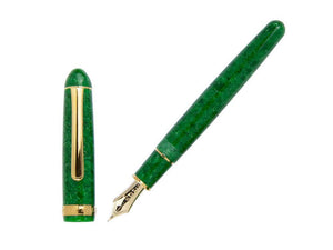 Stylo plume en celluloïd platine Jade - attributs plaqués or - PTB-30000S-45