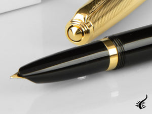 Stylo plume Parker 51, résine, noir, or 18 carats, 2123512