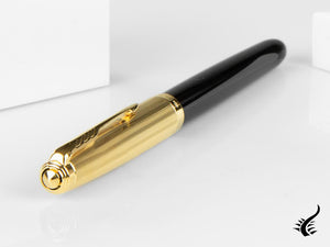 Stylo plume Parker 51, résine, noir, or 18 carats, 2123512