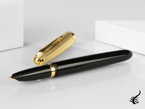 Stylo plume Parker 51, résine, noir, or 18 carats, 2123512