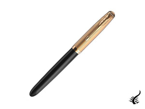 Stylo plume Parker 51, résine, noir, or 18 carats, 2123512