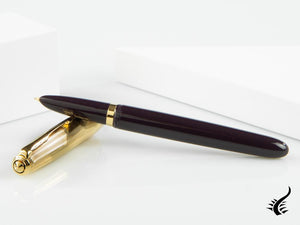 Stylo plume Parker 51, résine, prune, or 18 carats, 2123517