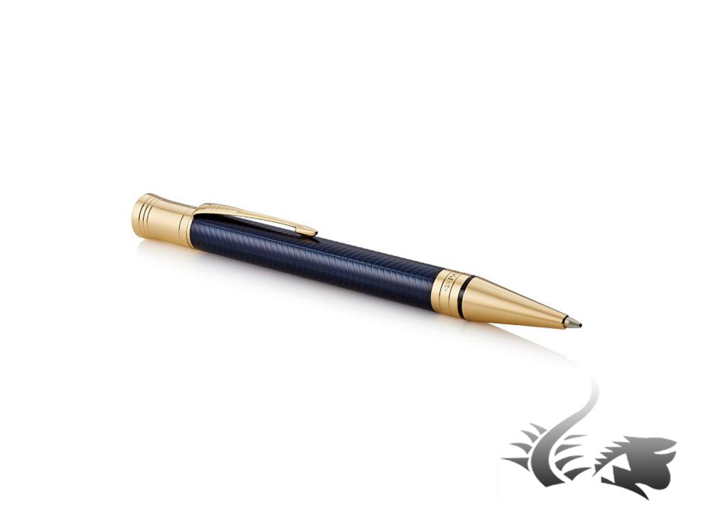 Parker Duofold Ballpoint Pen, Lacquer, Gold Trim, Blue, 1931373