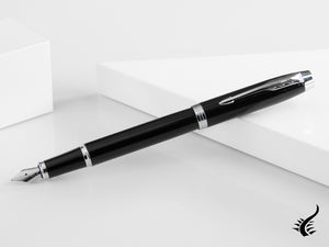 Parker IM Fountain Pen, Lacquer, Chrome Trim, Black, 1931651