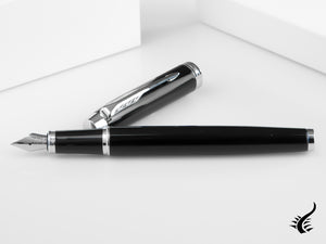 Parker IM Fountain Pen, Lacquer, Chrome Trim, Black, 1931651