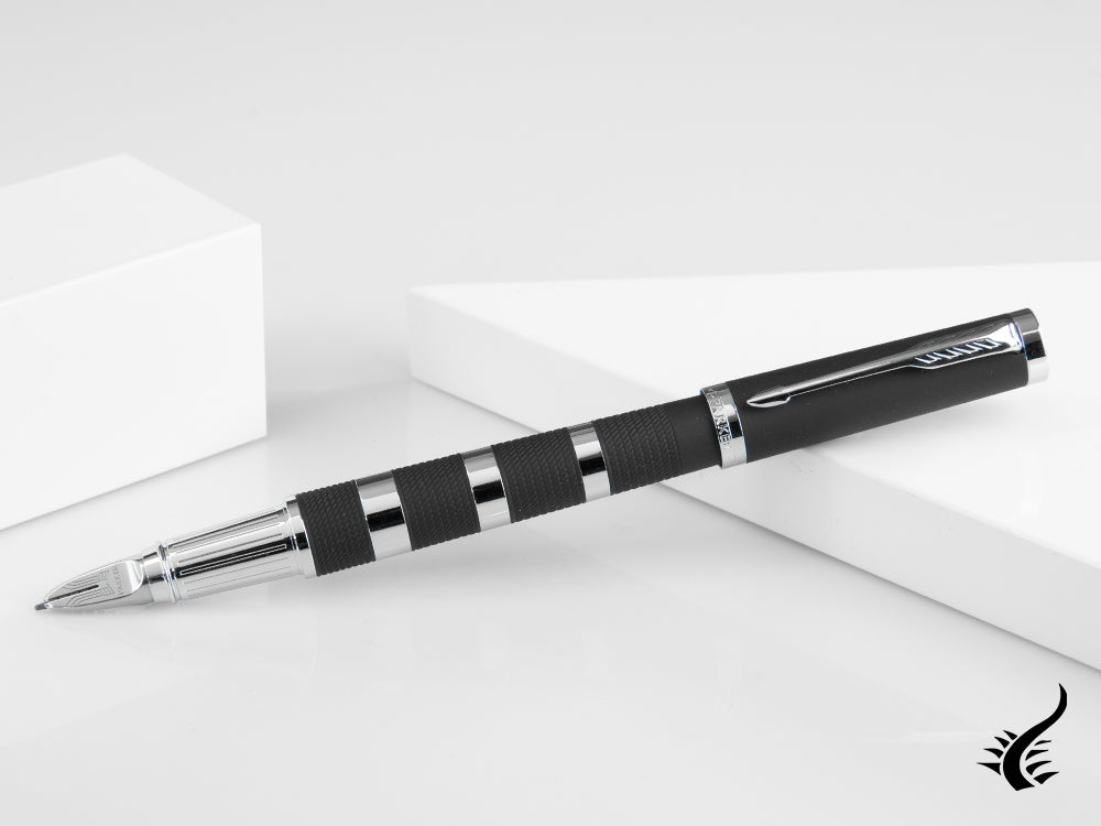 Parker Ingenuity Fountain Pen, Lacquer, Chrome Trim, Black, 1931469