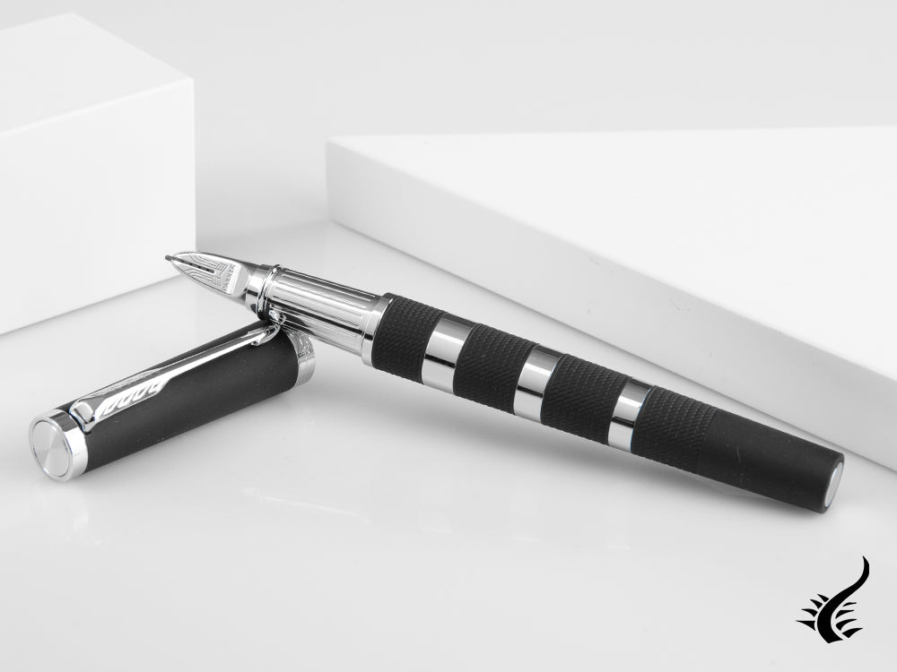 Parker Ingenuity Fountain Pen, Lacquer, Chrome Trim, Black, 1931469