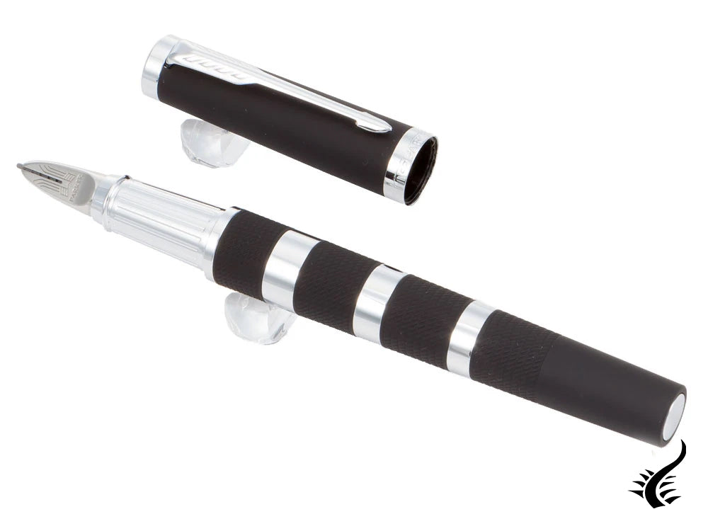 Parker Ingenuity Fountain Pen, Lacquer, Chrome Trim, Black, 1931469