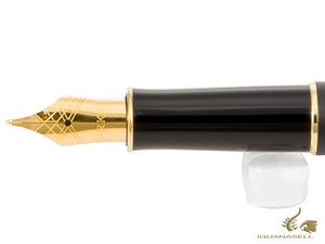 Parker Sonnet Fountain Pen, Lacquer, Gold Trim, Black, 1931517