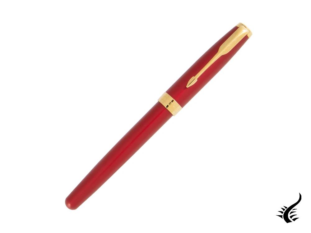 Parker Sonnet Fountain Pen, Lacquer, Gold Trim, Red, 1931474