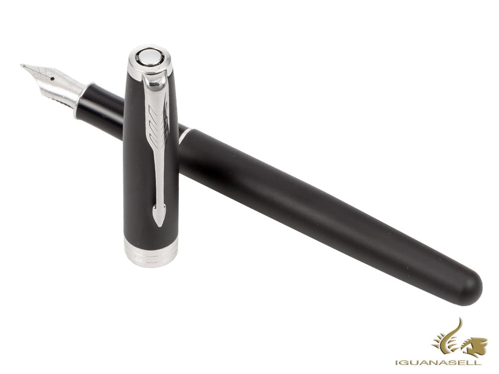 Parker Sonnet Fountain Pen, Lacquer, Palladium Trim, Black, 1931522