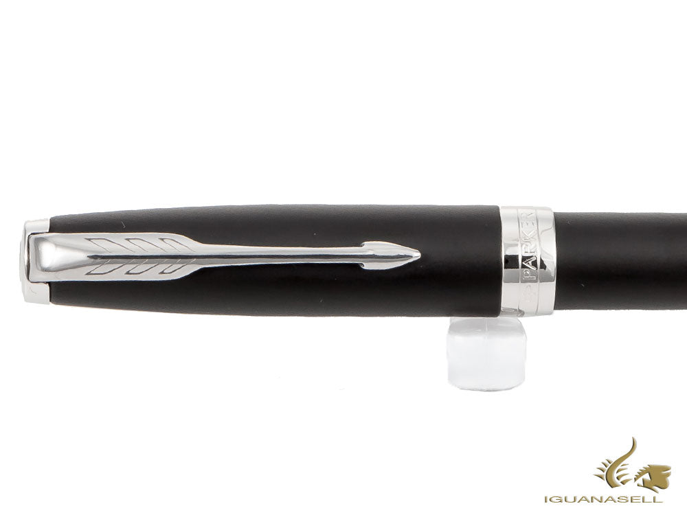 Parker Sonnet Fountain Pen, Lacquer, Palladium Trim, Black, 1931522
