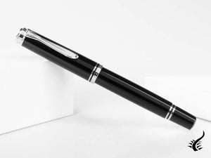 Stylo plume Pelikan 405, résine noire, garniture argentée, 924423