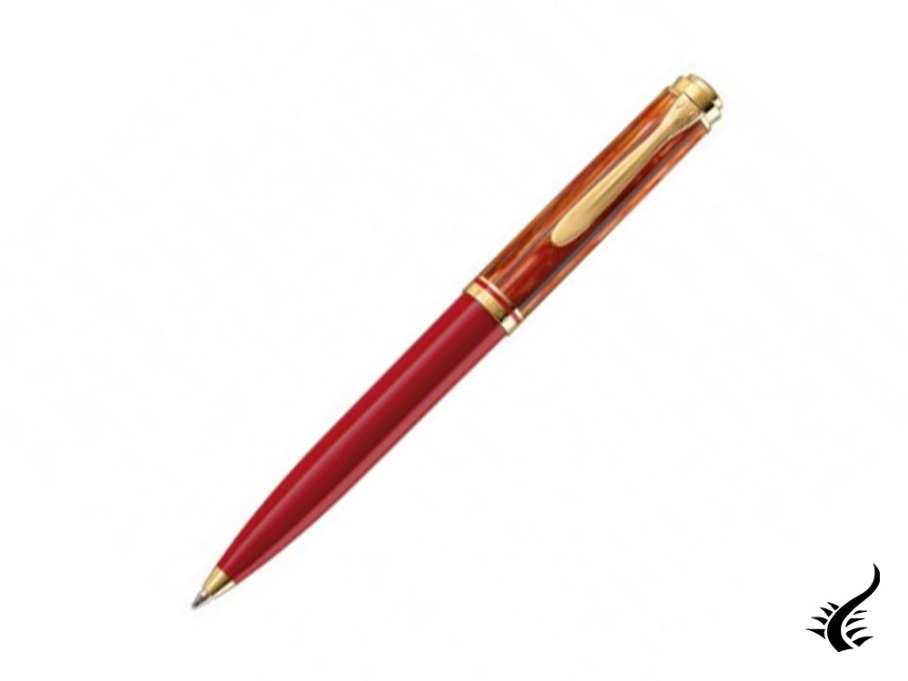 Stylo à bille Pelikan 600 Tortoiseshell-Red, Or, Édition spéciale, 815871