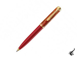 Pelikan 600 Tortoiseshell-Red ballpoint pen, Gold, Special Edition, 815871