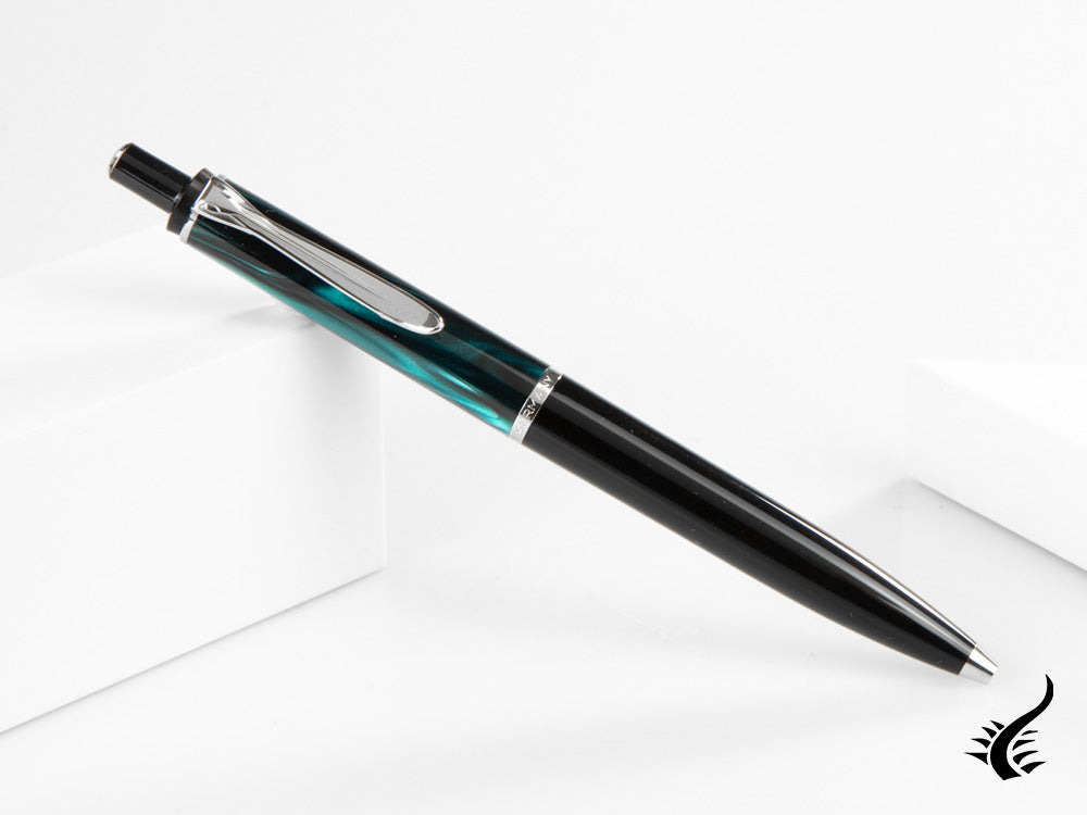 Stylo à bille Pelikan Classic 205 Petrol-Marbled, bleu, résine, 818469