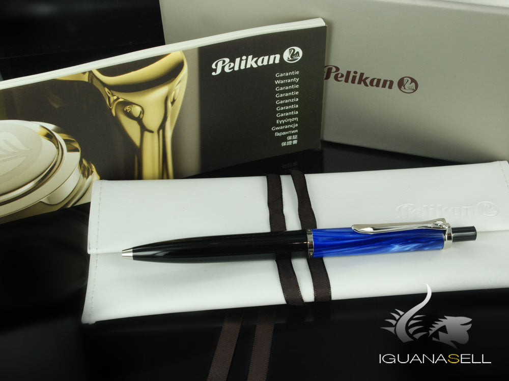 Pelikan Classic K205 Ballpoint pen, Blue Marble, Resin, Chrome trim, 801997