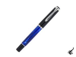 Pelikan Classic M205 Fountain Pen, Blue Marble, Chrome trim, 801973