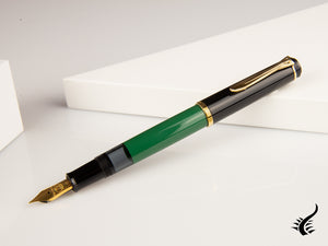 Stylo plume Pelikan Classic M251, vert/noir, plaqué or, 814713