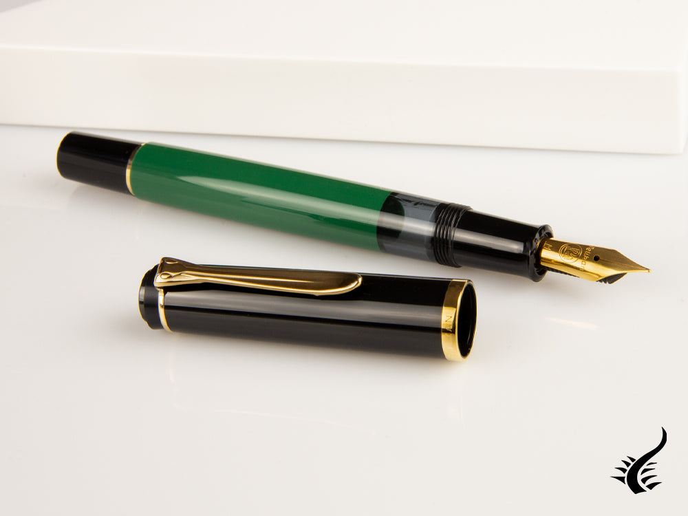 Pelikan Classic M251 Fountain Pen, Green/Black, Gold plated, 814713