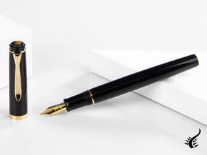 Pelikan Classic P200 Fountain Pen, Black, Gold trim, 930479