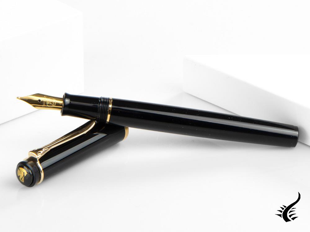 Pelikan Classic P200 Fountain Pen, Black, Gold trim, 930479