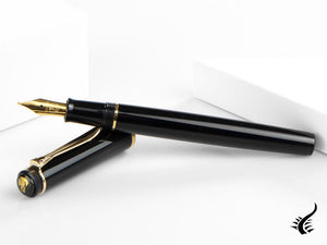 Pelikan Classic P200 Fountain Pen, Black, Gold trim, 930479