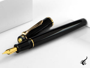 Pelikan Classic P200 Fountain Pen, Black, Gold trim, 930479