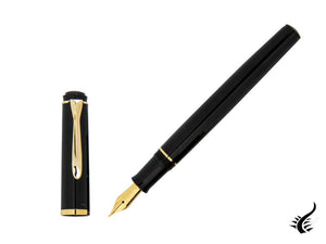 Stylo plume Pelikan Classic P200, noir, finition dorée, 930479