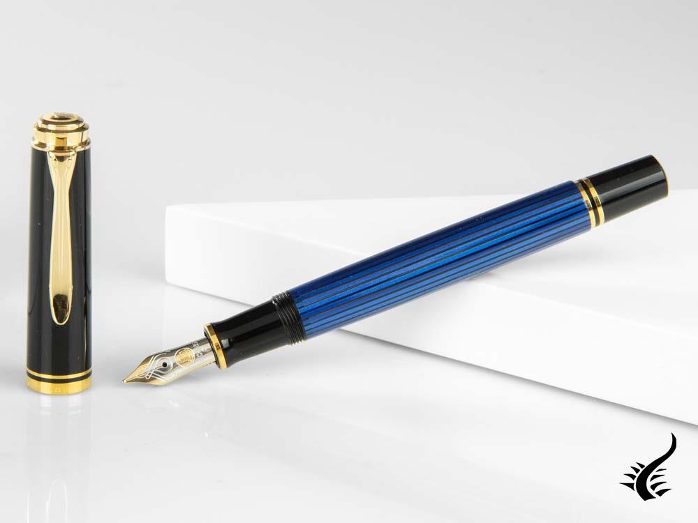 Pelikan Fountain Pen Souverän M400 - Black & Blue - 14k Gold Nib, 994947