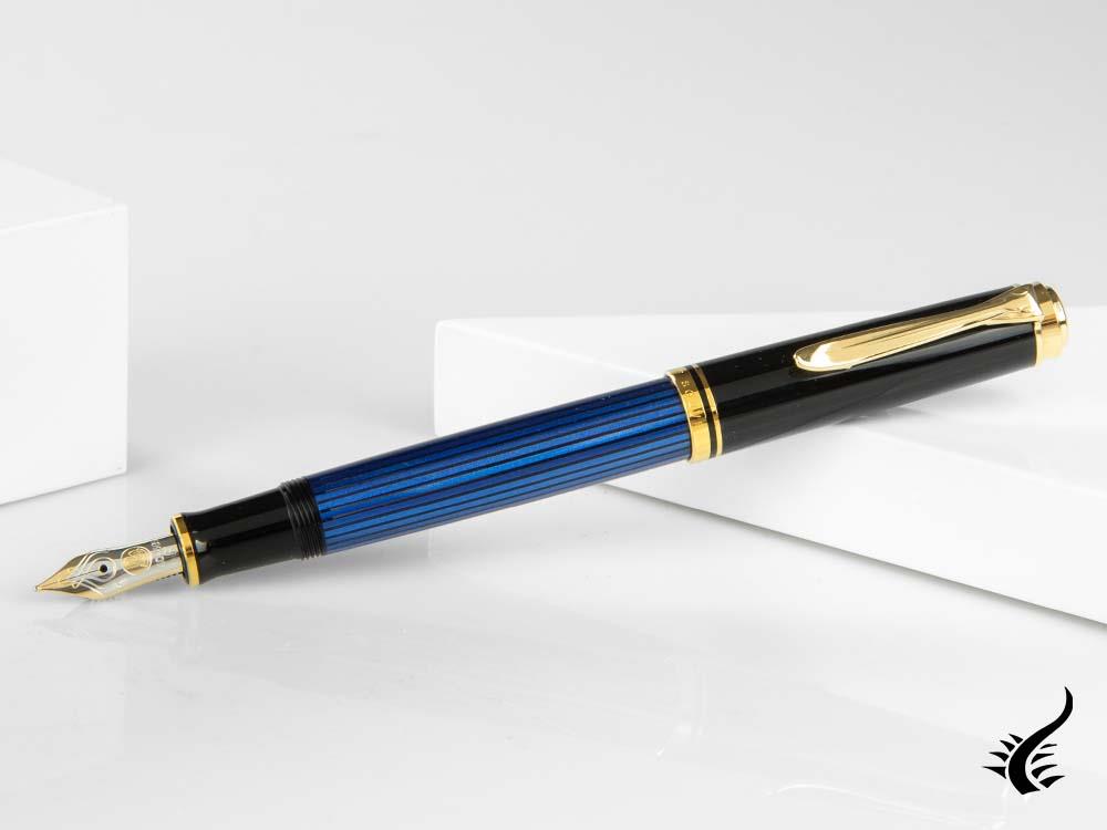 Pelikan Fountain Pen Souverän M400 - Black & Blue - 14k Gold Nib, 994947