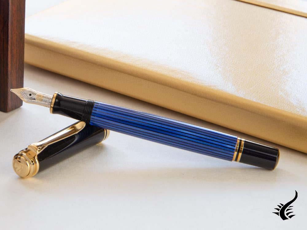 Pelikan Fountain Pen Souverän M400 - Black & Blue - 14k Gold Nib, 994947