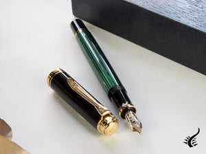 Pelikan Fountain Pen Souverän M400 - Black & Green, 994863