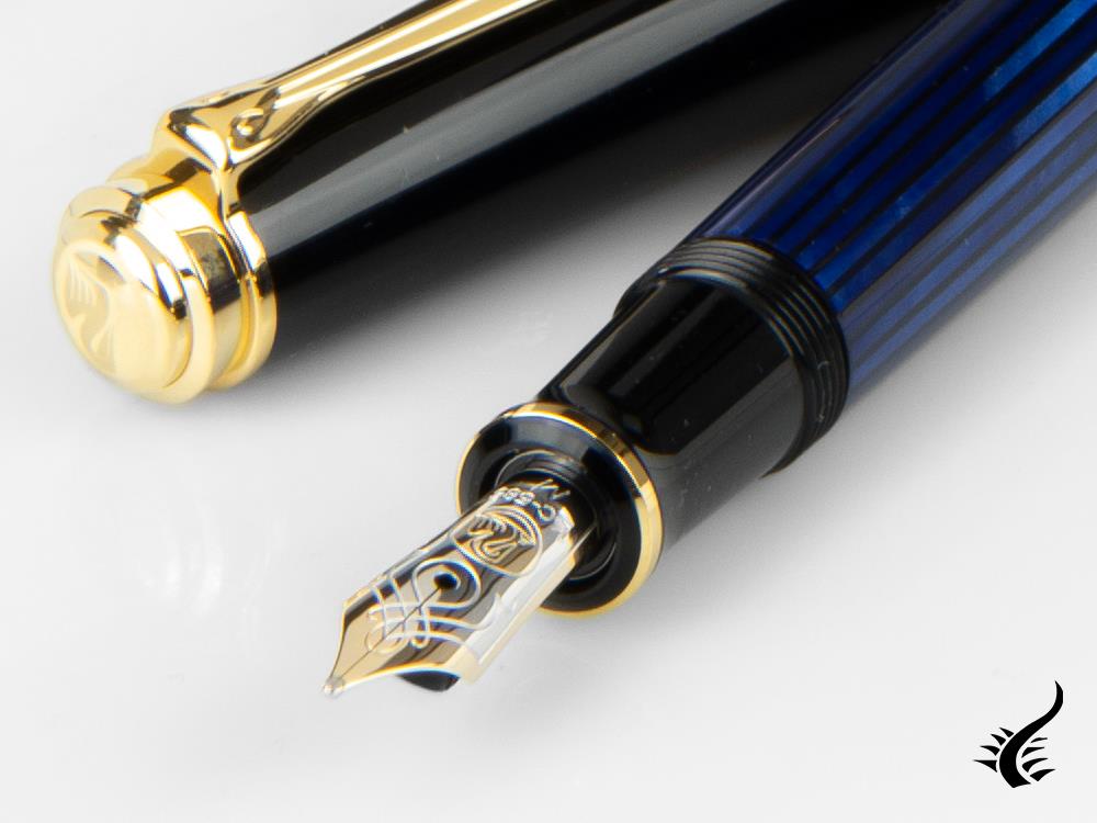 Pelikan Stylo Plume Souverän M600, Noir &amp; Bleu, 995324