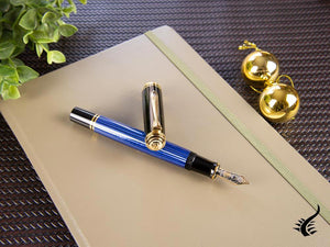 Pelikan Fountain Pen Souverän M600, Black & Blue, 995324