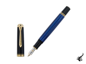 Pelikan Stylo Plume Souverän M600, Noir &amp; Bleu, 995324