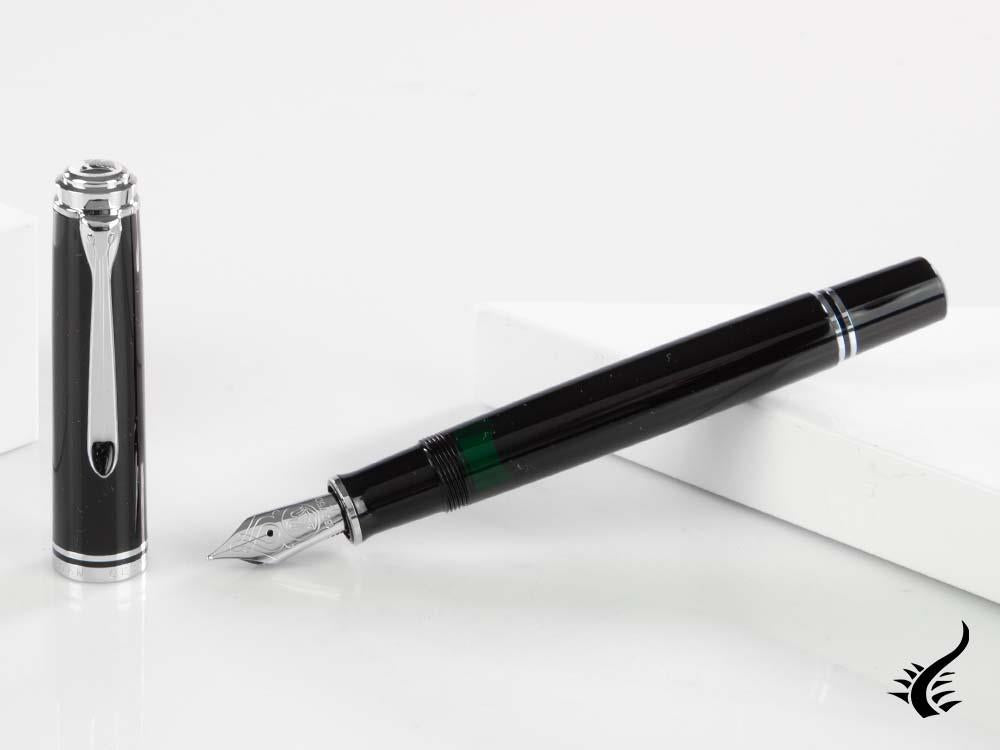 Stylo plume Pelikan Souverän M805 Noir- Plaqué argent, 925446