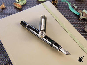 Pelikan Fountain Pen Souverän M805 Black- Silver Plated, 925446