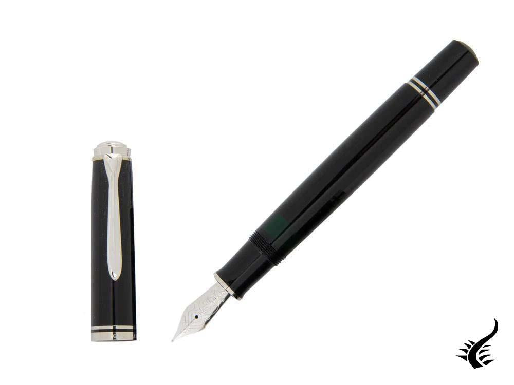 Pelikan Fountain Pen Souverän M805 Black- Silver Plated, 925446