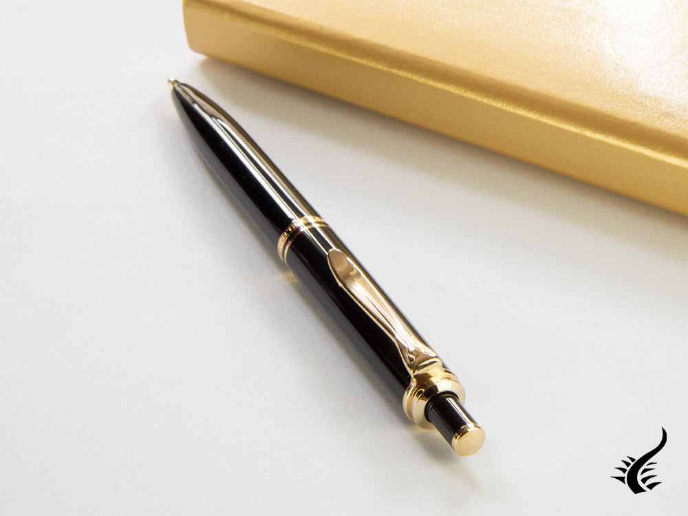 Pelikan K400 Ballpoint pen, Black Resin, Gold trim, 987784