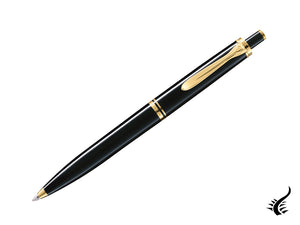 Stylo à bille Pelikan K400, résine noire, garniture dorée, 987784