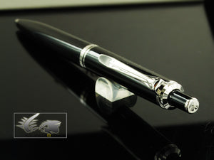 Stylo à bille Pelikan K405, résine noire, garniture argentée, 926238